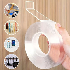 6pcs Double Sided Tape Strips - Strong Sticky Washable Reusable
