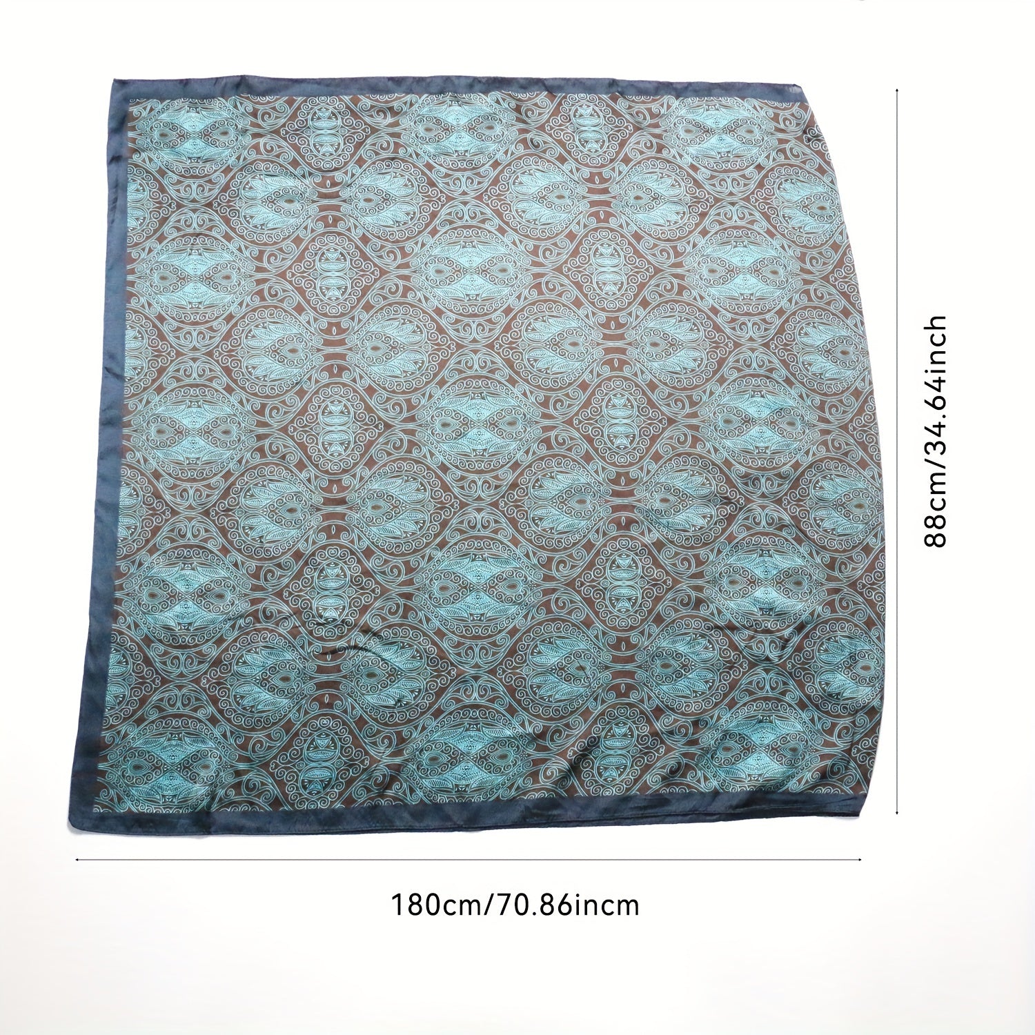 Vintage Paisley Satin Scarf Classic Print Shawl Casual Windproof Head Wrap