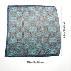 Vintage Paisley Satin Scarf Classic Print Shawl Casual Windproof Head Wrap
