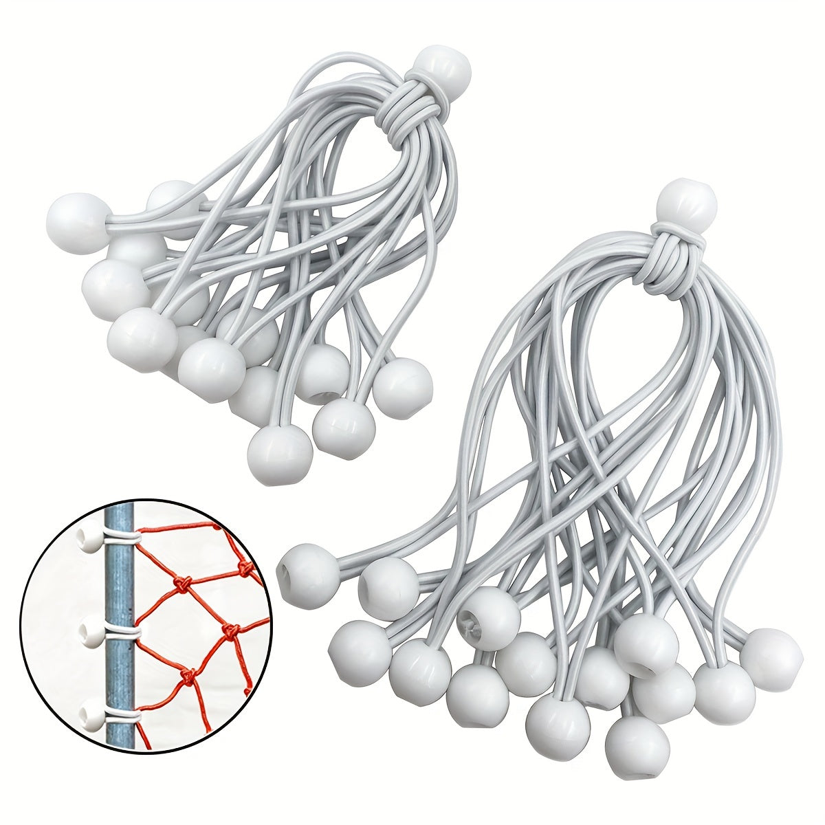 30pcs Ball Bungee Cords Tarp Canopy Bungee Balls Elastic Bungees