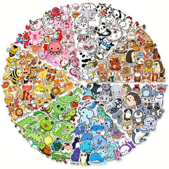 200pcs Animal Stickers Pack Water Bottles Skateboards Notebooks Laptop Stick