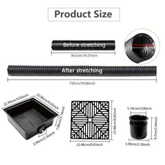Flexible Downspout Extension Kit - Outdoor Gutter Downspout Extender