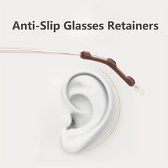 Silicone Eyeglasses Temple Tips Sleeve Retainer Anti Slip Elastic Comfort