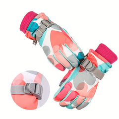 Children's Winter Skiing Gloves - Windproof and Waterproof