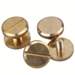 40pcs Copper Yellow Belt Screw Kit Flat Head Screws for Woodworking