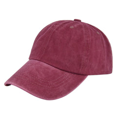 Solid Washed Baseball Cap Adjustable Trucker Hat For Women Men
