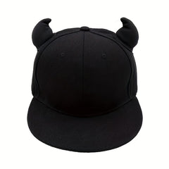 Devil Horn Decoration Baseball Hat Lightweight Adjustable Sports Cap