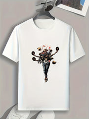 Musician Pattern Print Men's Sports T-shirt Graphic Tee