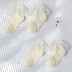 Baby Girls Lace Trim Princess Socks Ankle Sock For Kids