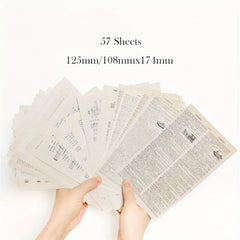 Vintage Scrapbooking and Decoupage Paper Set - 57pcs