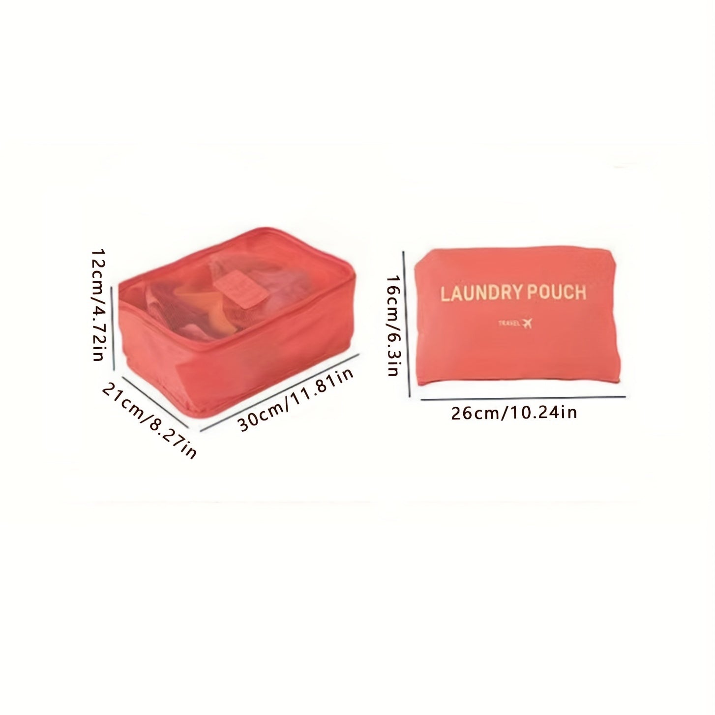 6pcs Travel Clothes Sorting Bag Foldable Packing Cubes Luggage Organizers