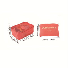 6pcs Travel Clothes Sorting Bag Foldable Packing Cubes Luggage Organizers
