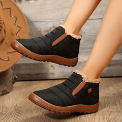 Women's Warm Snow Boots Plush Lined Short Boots Anti-skid Ankle Boots