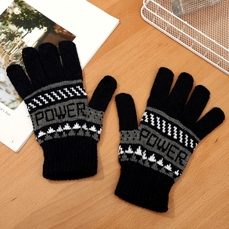 Windproof Knitted Warm Gloves for Men and Women
