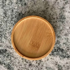 Bamboo Coaster Set for Drinks, Natural Wood Drink Coasters with Holder
