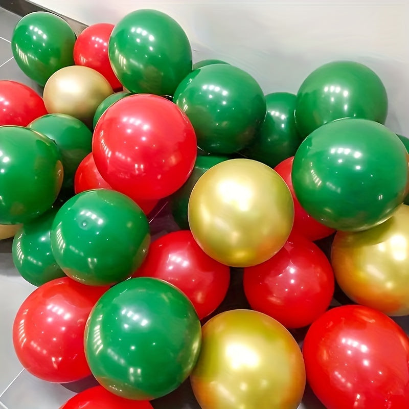 24pcs Metallic Balloons Golden Red Green for Events Parties Holidays
