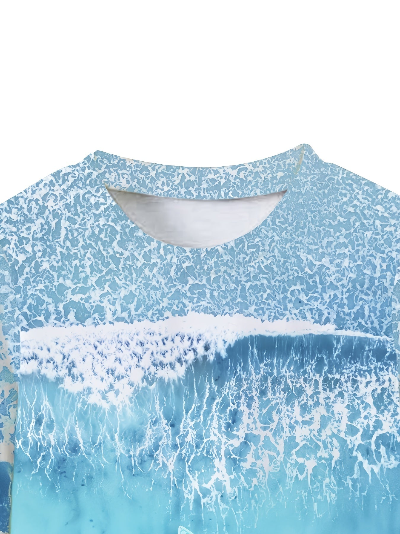 Ocean & Boat Print Kid's Pullover Long Sleeve Top