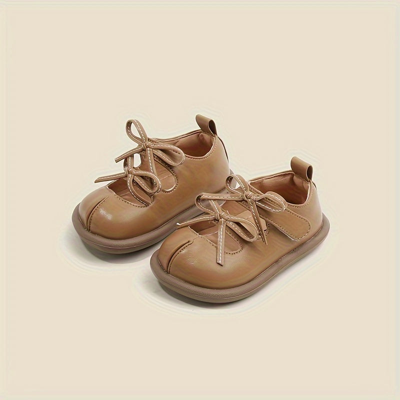 Bowknot Solid Flat Shoes for Girls - Spring Walking Shoes