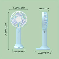 Handheld Small Fan Silent Desktop With Mobile Phone Holder Fan