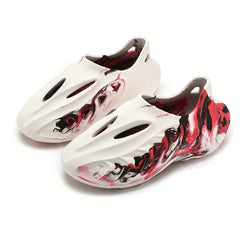 Men's Tie Dye Foam Runners Cut Out Shoes
