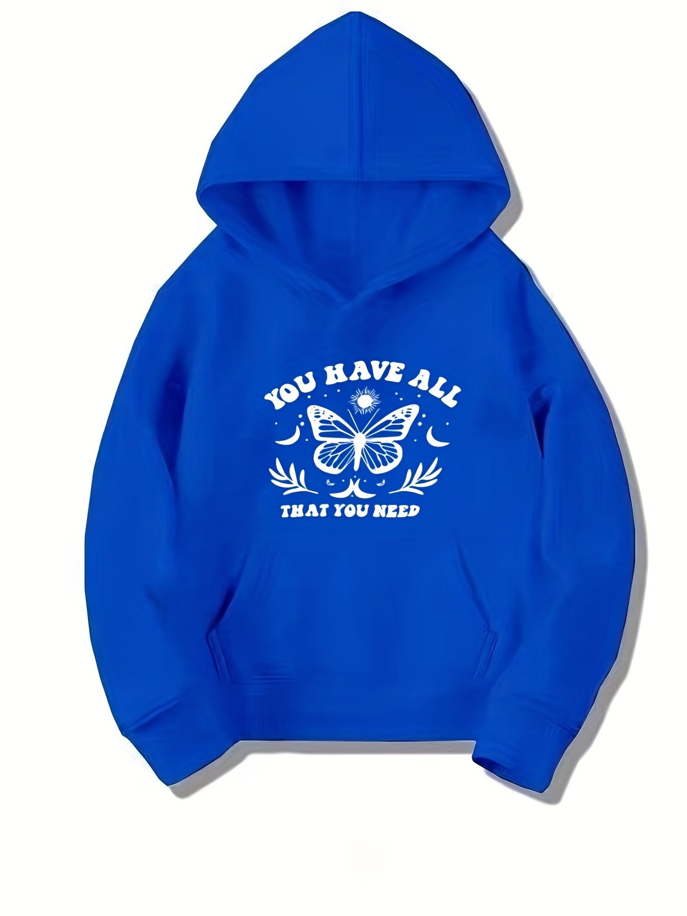Girls Butterfly Hoodie Comfy Long Sleeve Sweatshirt