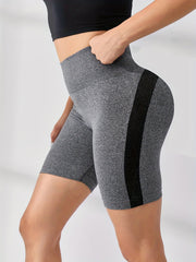High Waist Elastic Yoga Biker Shorts - Women's Activewear