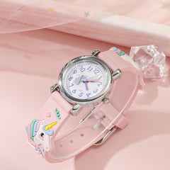 Girls Cartoon Unicorn Quartz Watch Holiday Gift