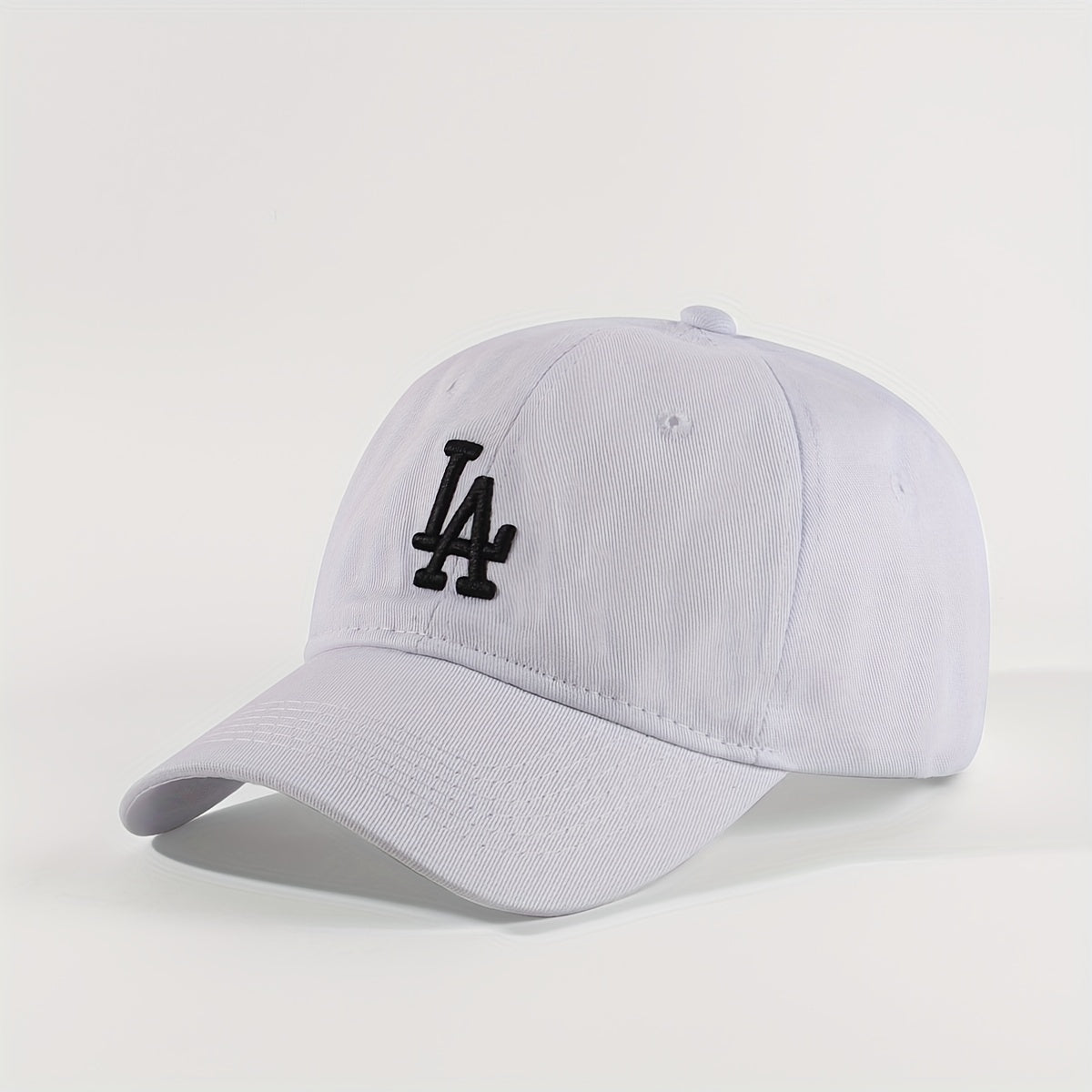 LA Embroidery Stylish Baseball Cap Solid Couple Casual Dad Hat Unisex