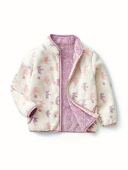 Baby Girls' Leopard Fleece Jacket Warm Coat Winter