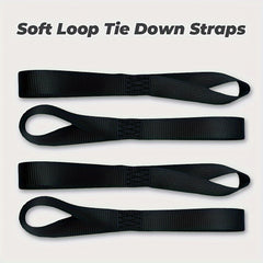 4pc Soft Loop Tie Down Straps for Motorcycle Scooter Dirt Bike Garden Equipment