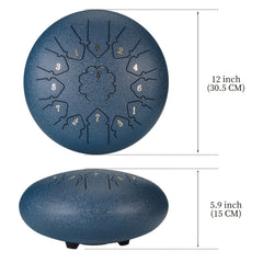 30 48 Cm 13 Note Steel Tongue Drum Handpan in C Key