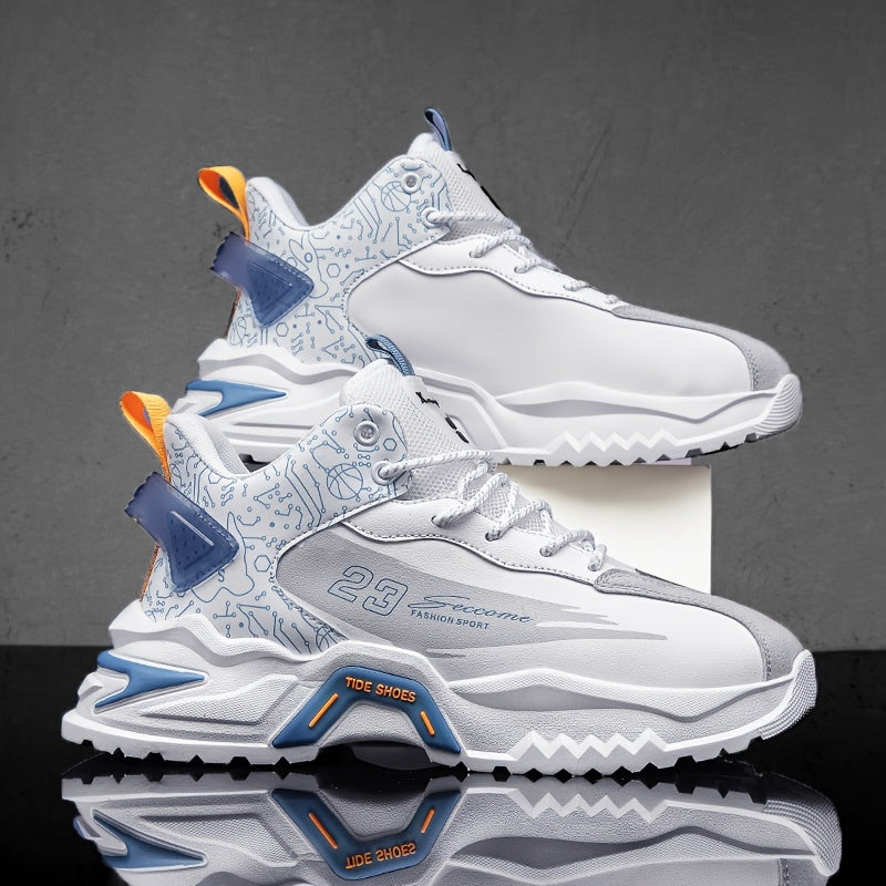 High Top Lace Up Sneakers Breathable Anti Slip Casual