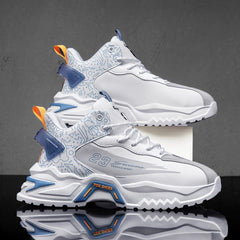 High Top Lace Up Sneakers Breathable Anti Slip Casual