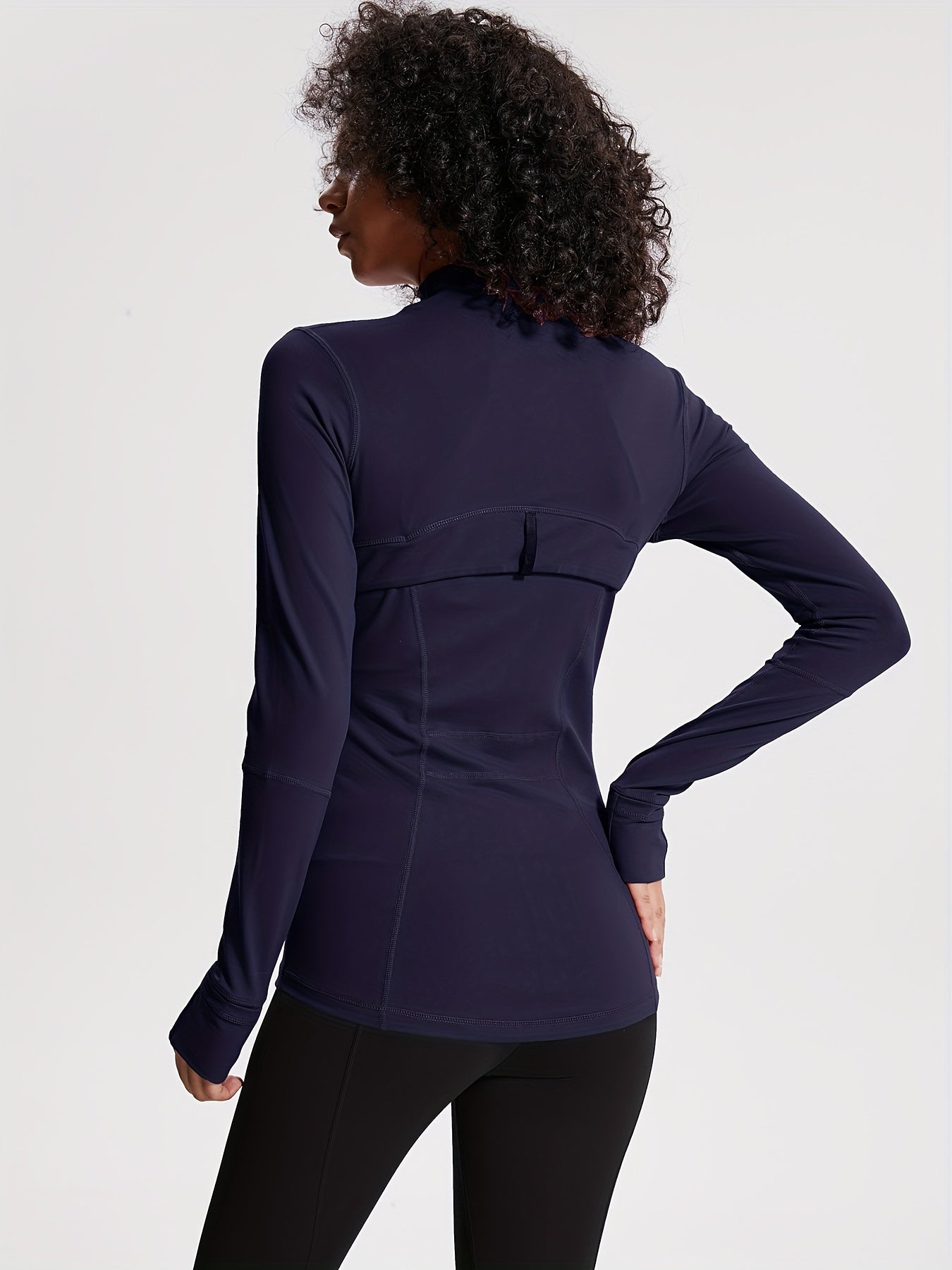 Full Zip Yoga Jacket with Thumb Holes and Pockets