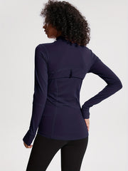 Full Zip Yoga Jacket with Thumb Holes and Pockets