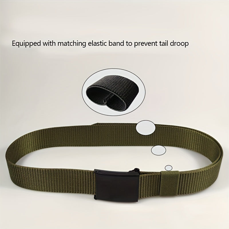 Men's Automatic Buckle Canvas Belt for Jeans