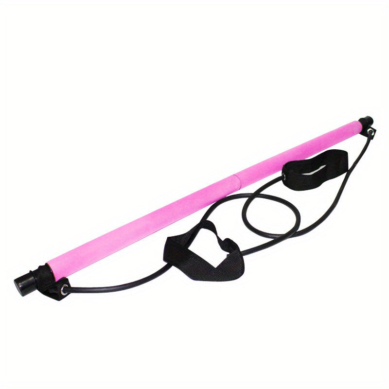 Purple Pilates Tension Band Sticks Fitness Exercise Body Shaping Yoga