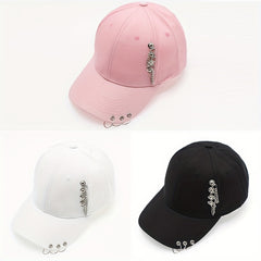 Ring Chain Baseball Cap Unisex Hip Hop Dad Hat Adjustable Sun Hat