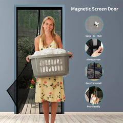 Magnetic Screen Door Self Sealing Mesh Partition