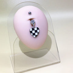 Plaid Heart Navel Belly Ring