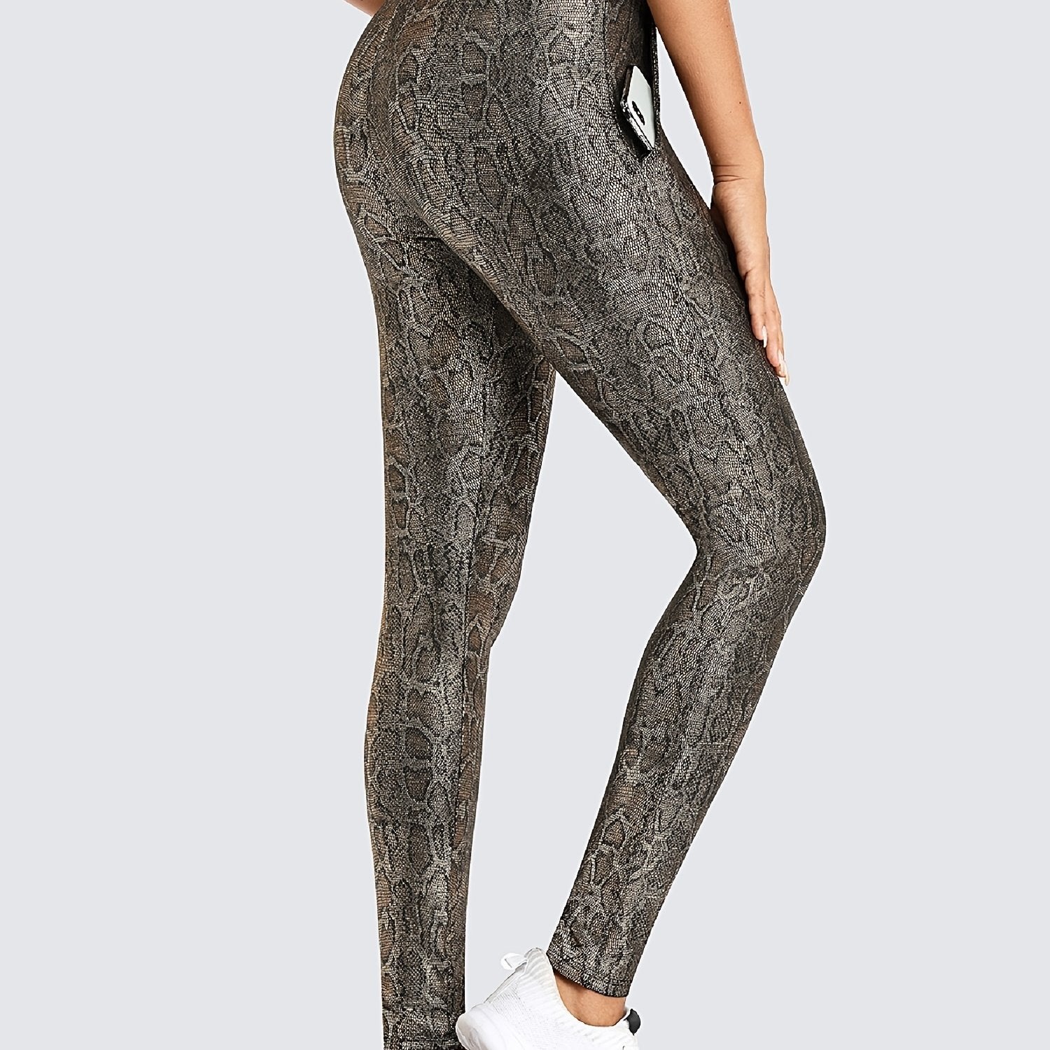 High Waist Sports Pants with Plush Inner Pockets for Yoga