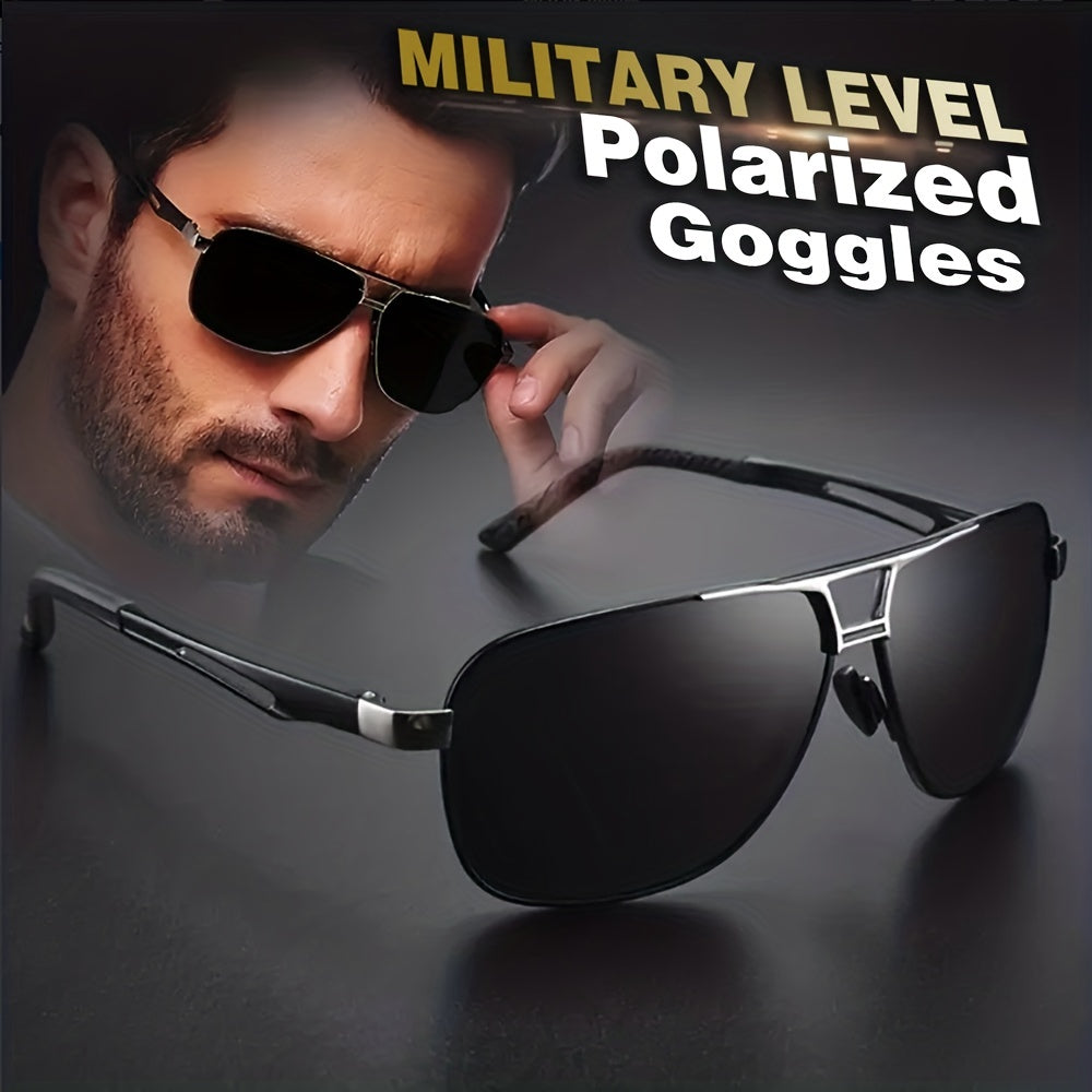 Men's Vintage Polarized Square Sunglasses UV Protection Sunshade