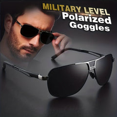 Men's Vintage Polarized Square Sunglasses UV Protection Sunshade