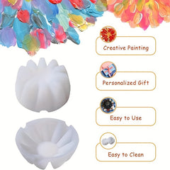 6 Piece Flower Tilting Cup Set for Acrylic Pour Floral Art