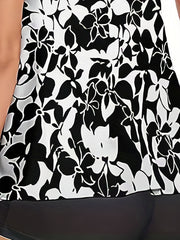 Floral Print Tankini Set Women's Swimwear Two Piece Set
