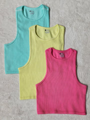 Ribbed Sports Yoga Tank Top Racerback Sleeveless Crop Top