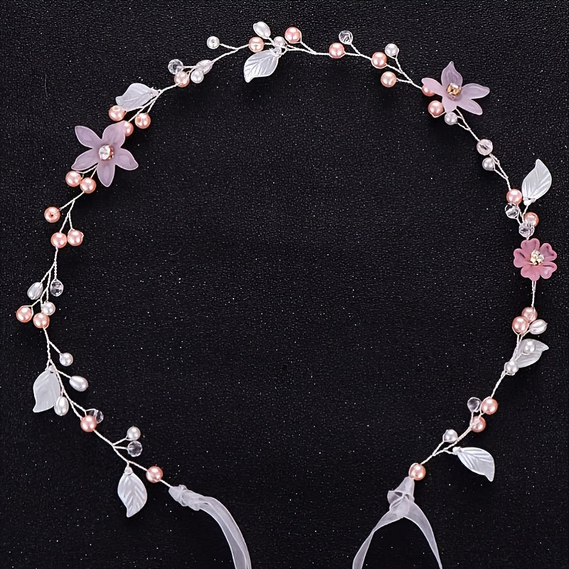 Opal Crystal Hair Vine Bridal Headpiece