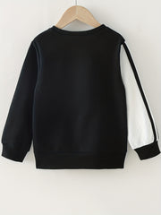 Baby Boys Pullover Sweatshirt BRAVE BOY Letter Print Casual Long Sleeve
