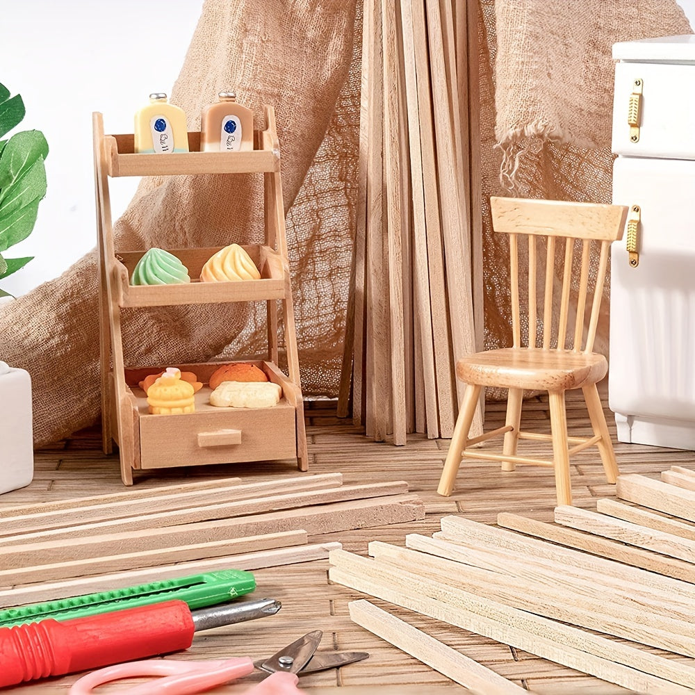 130pcs Pasha Stick Set DIY Building Model Material Wooden Products