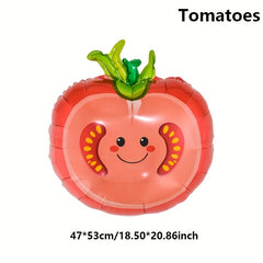Assorted Fruit & Vegetable Balloons for Party Decoration & Outdoor Play